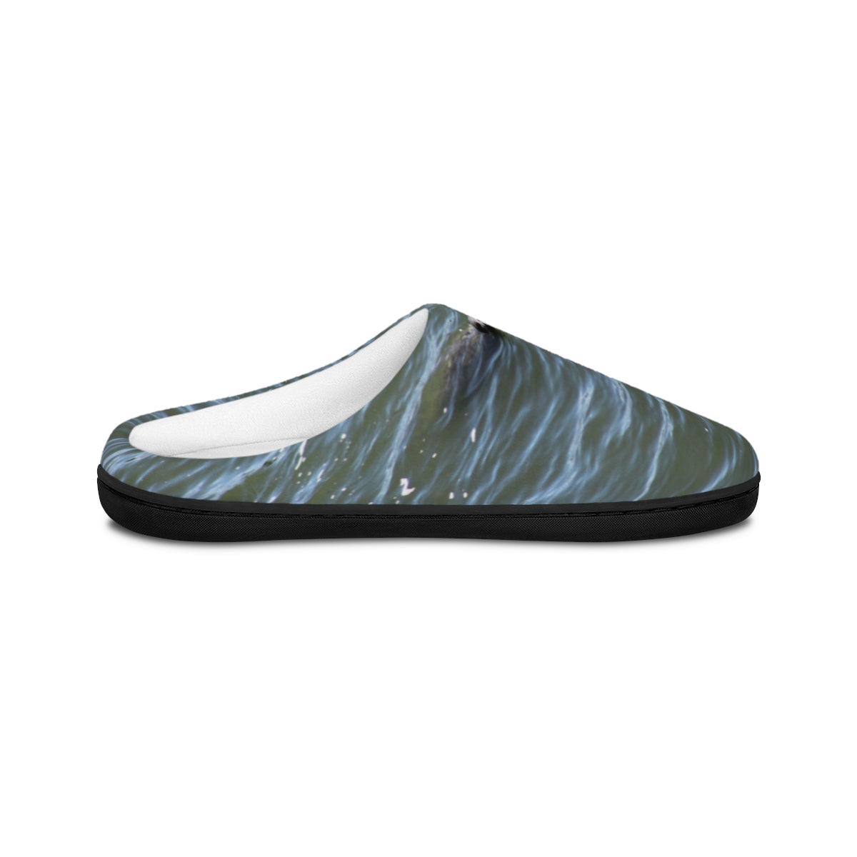 Ocean Waves Print Slip-On Shoes
