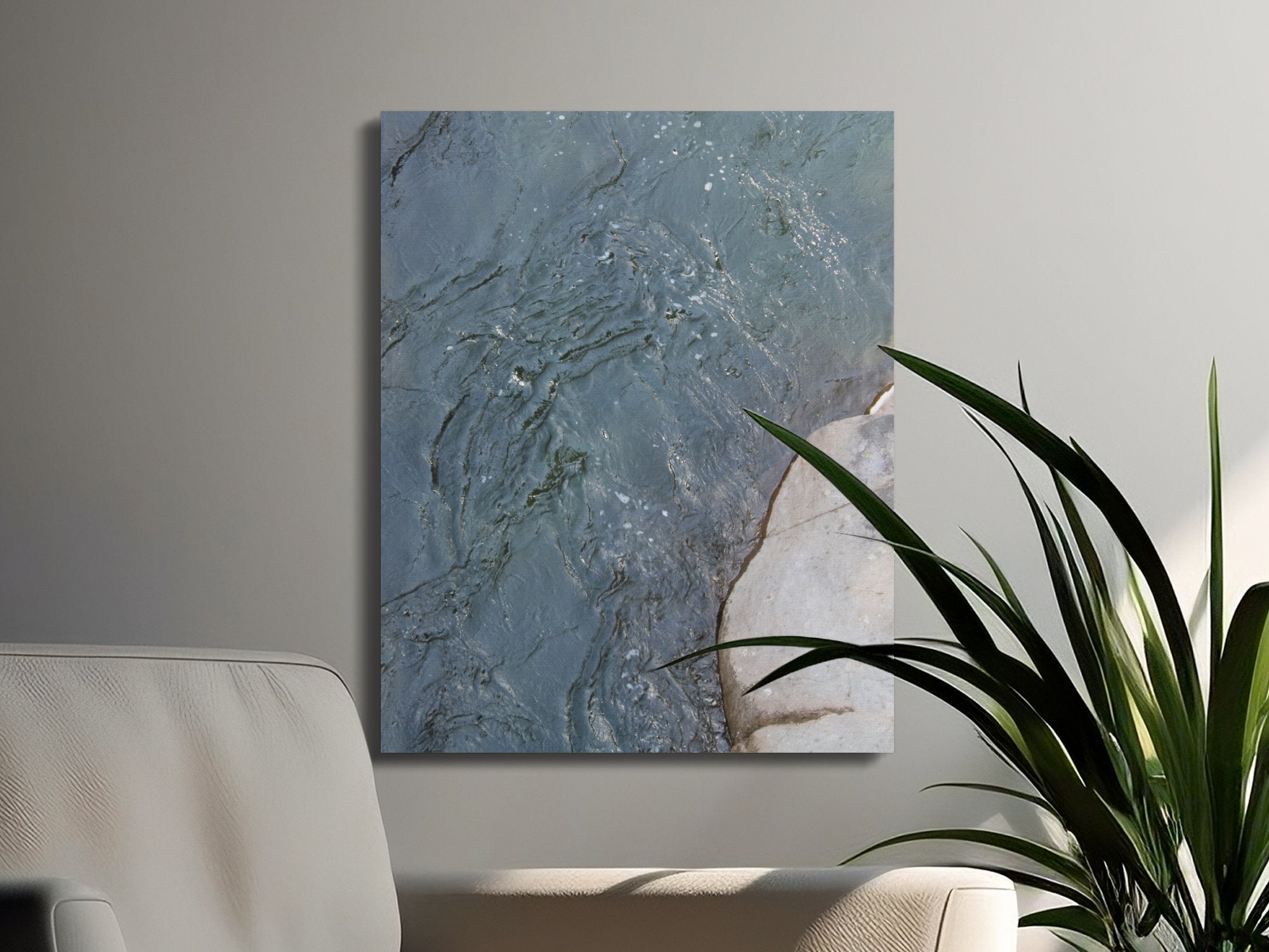 Abstract Grey and White Contemporary Wall Art product