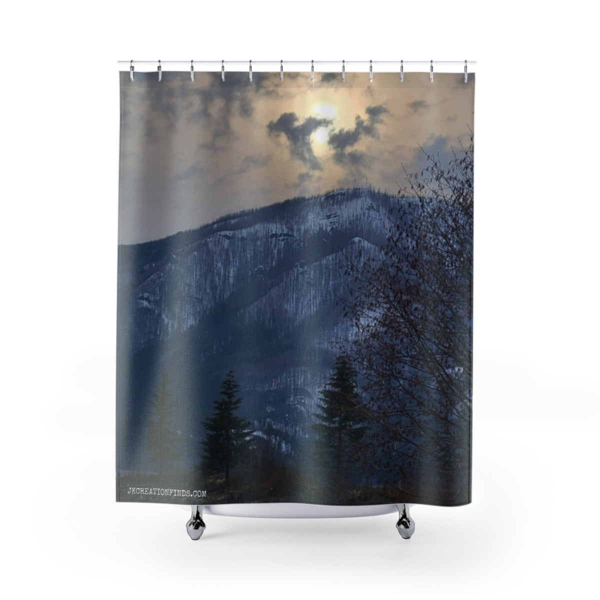 Scenic Mountain Landscape Shower Curtain