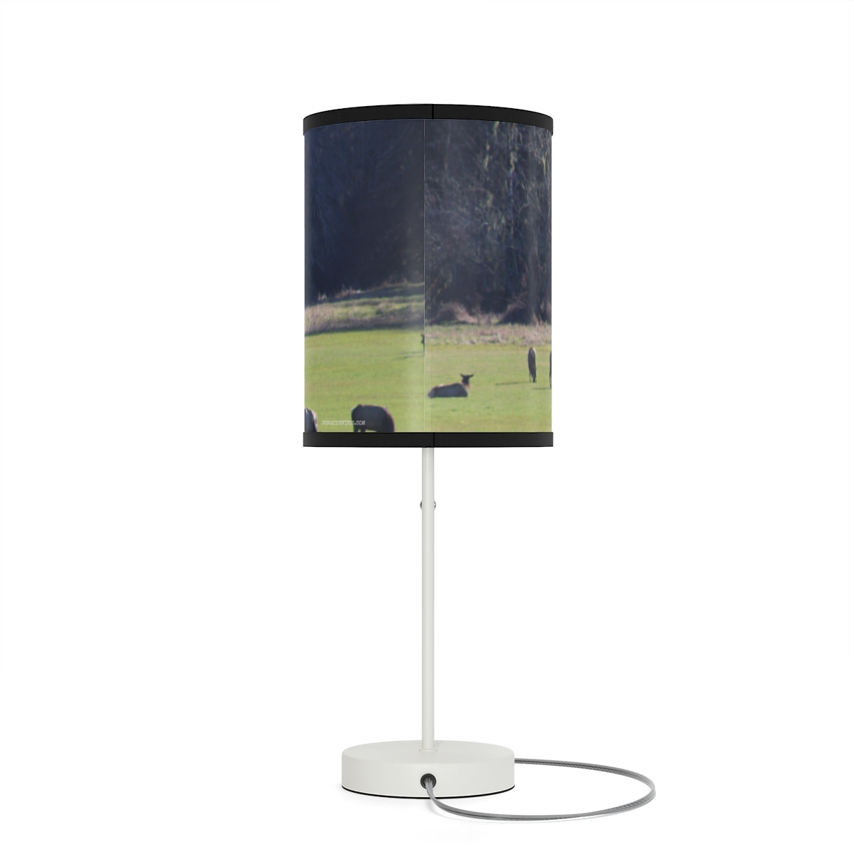 Nature Forest Scene with Deer on Table Lamp product
