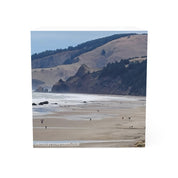 Coastal Beach Scene With Hills Canvas Print