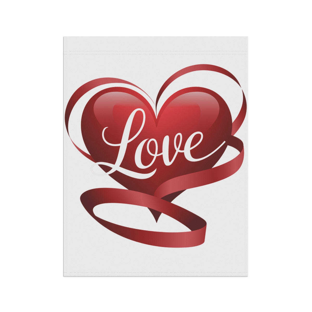 Red Heart with Love Inscription Romantic Gift Poster