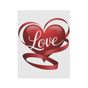 Red Heart with Love Inscription Romantic Gift Poster
