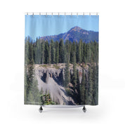 Scenic Mountain Forest Shower Curtain for Bathroom Decor