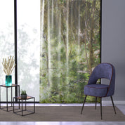 Forest Window Curtains, Mossy Tree Drapes, Nature Inspired Decor, Greenery Room Accent, Botanical Print, Forest View Curtains