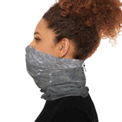 Versatile Grey and Black Neck Gaiter for Outdoor Activities
