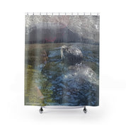 Majestic Underwater Seal Shower Curtain Bathroom Accessory
