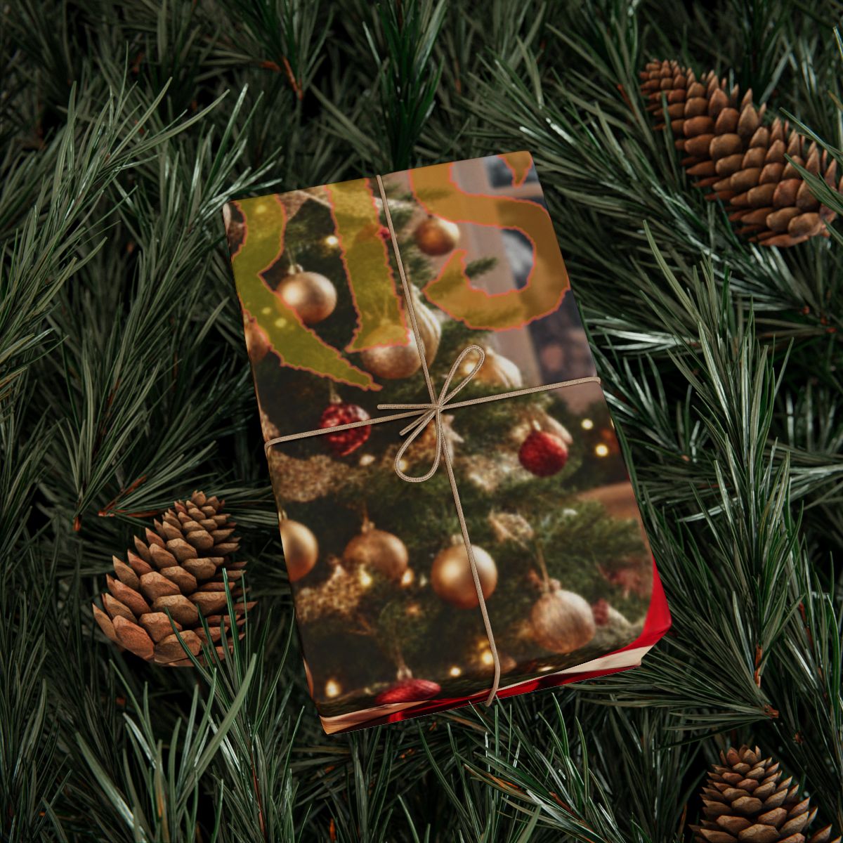 Festive Holiday Christmas Tree Wrapped Gifts Card product