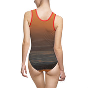 Sunset Beach Scene Printed Women's Swimsuit Product