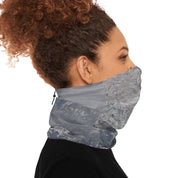 Stylish Grey Patterned Neck Gaiter Perfect for Outdoor