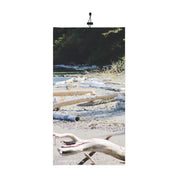 Driftwood and Beach Scene Print Towel