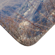 Serene Mountain View with Autumn Trees Mouse Pad