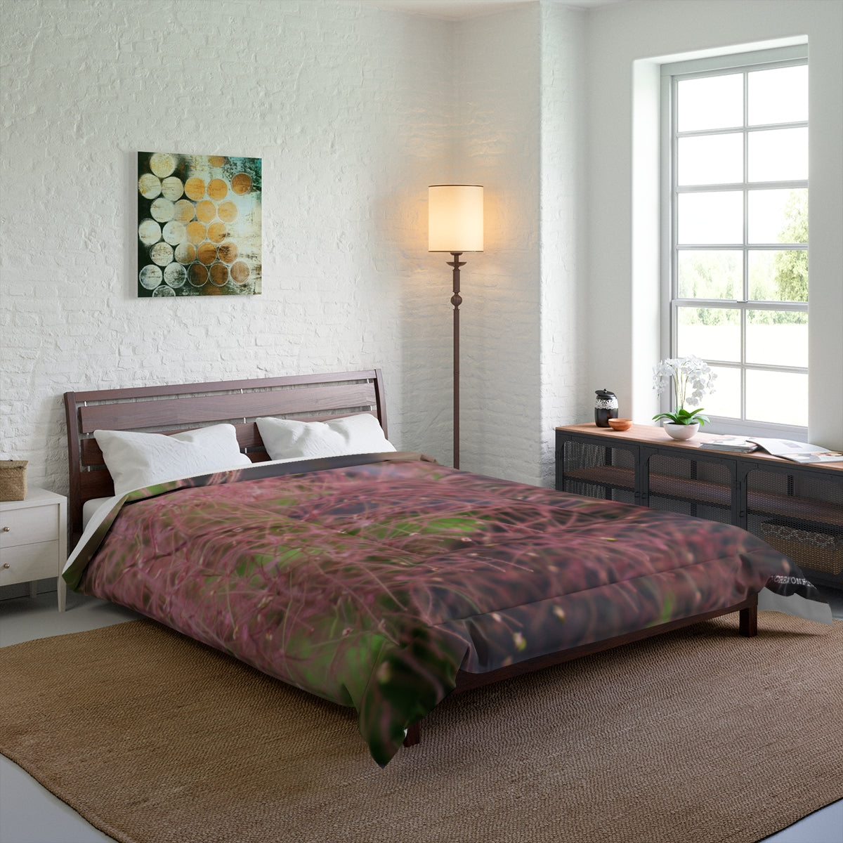 Floral Abstract Design Duvet Cover for Bedroom Decor