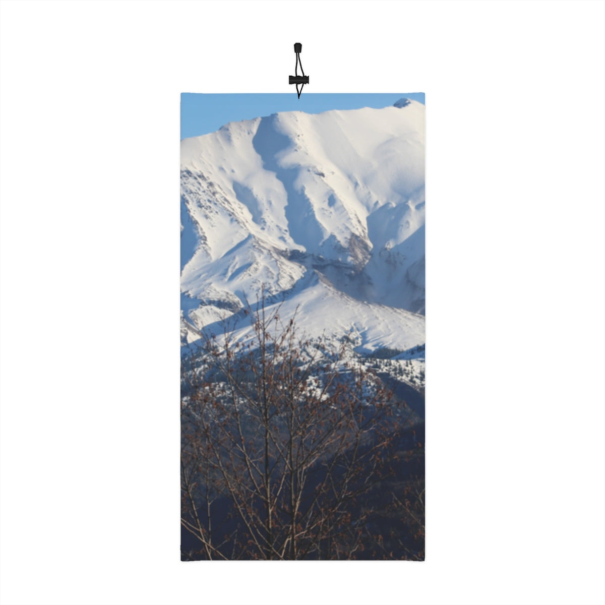 Snow-Covered Mountain Scene Hanging Wall Tapestry