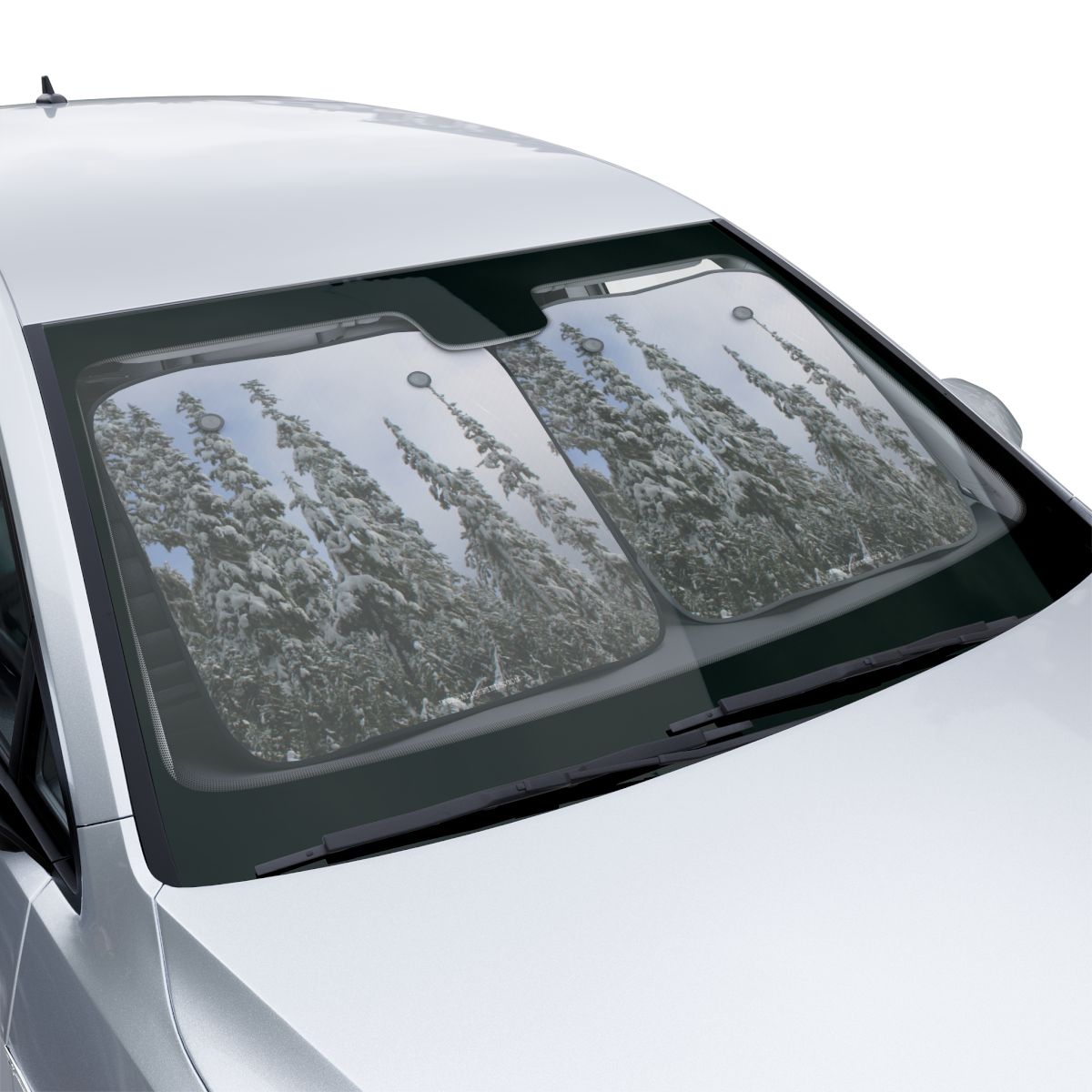 Winter Forest Car Windshield Sun Shade Accessory