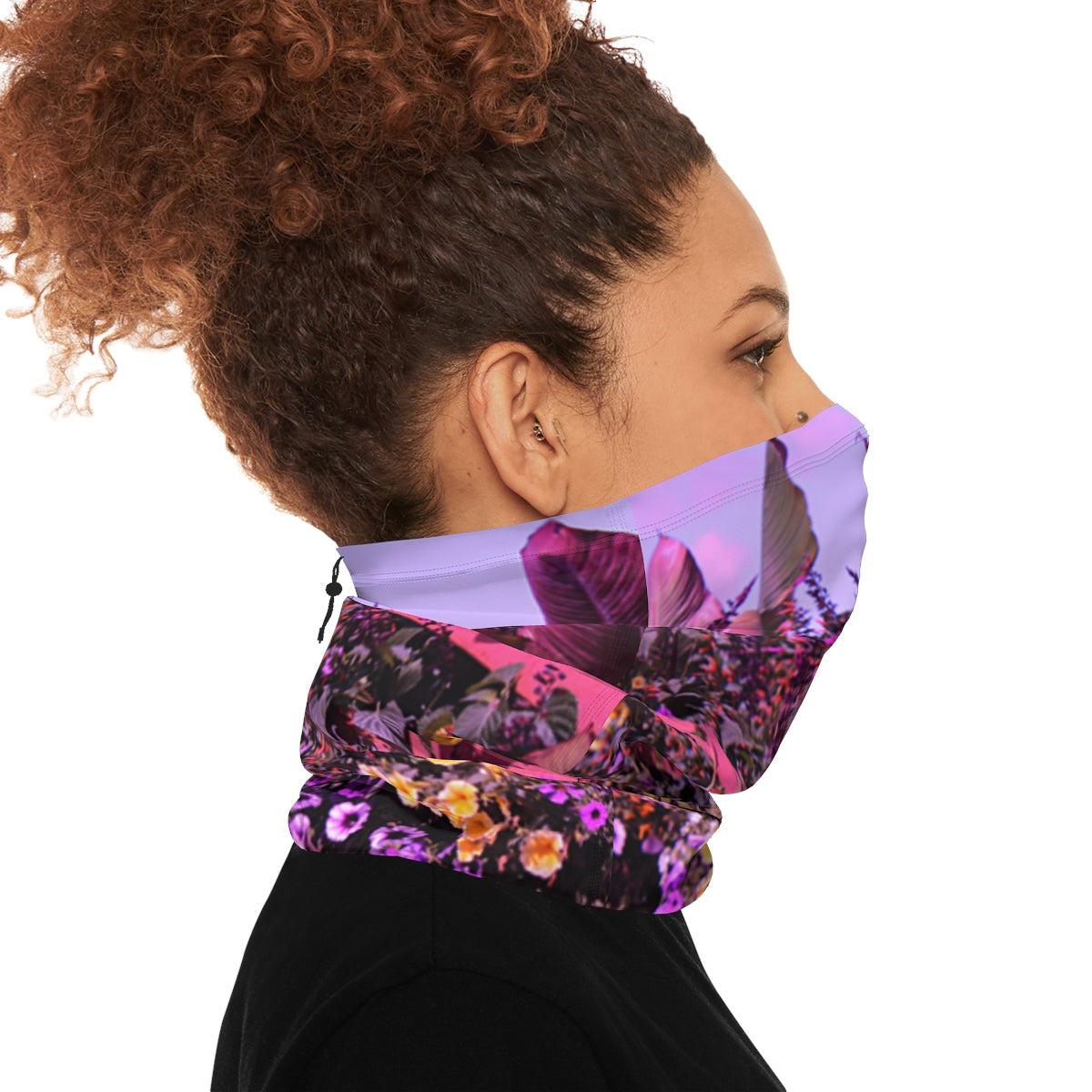 Vibrant Floral Print Multifunctional Neck Gaiter Accessory
