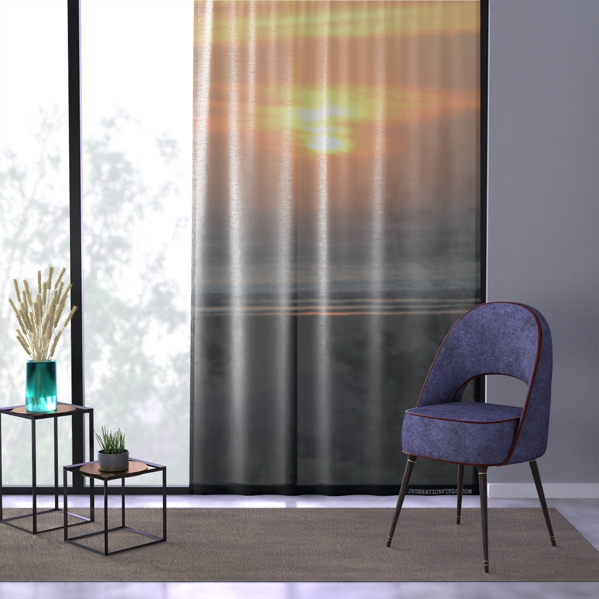 Stunning Sunset View Curtain for Home Decor