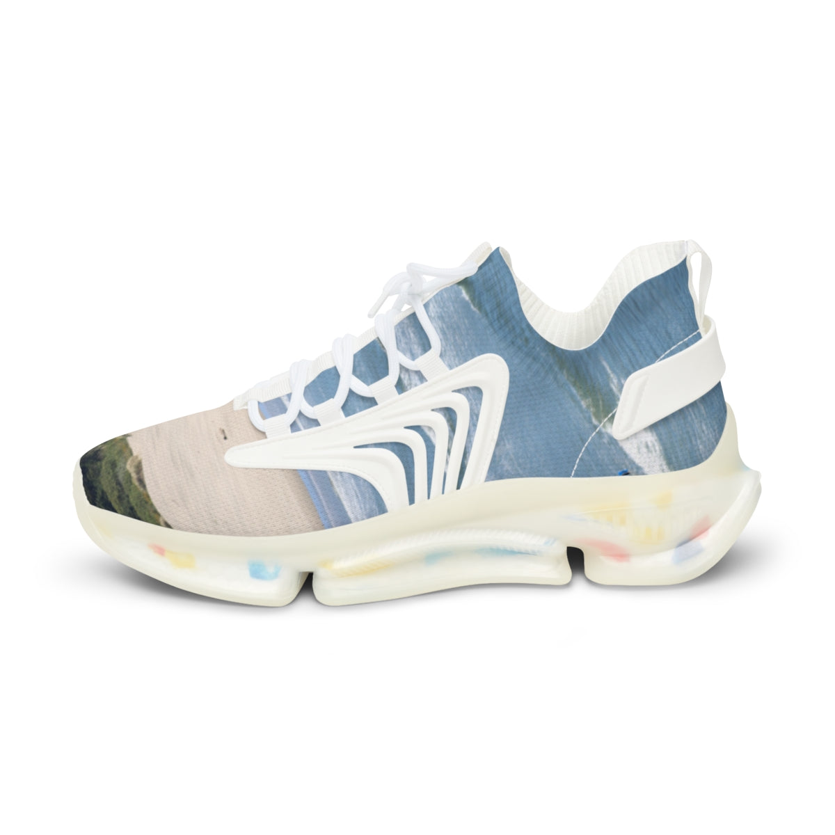 Stylish Beachside Landscape Printed Sneakers