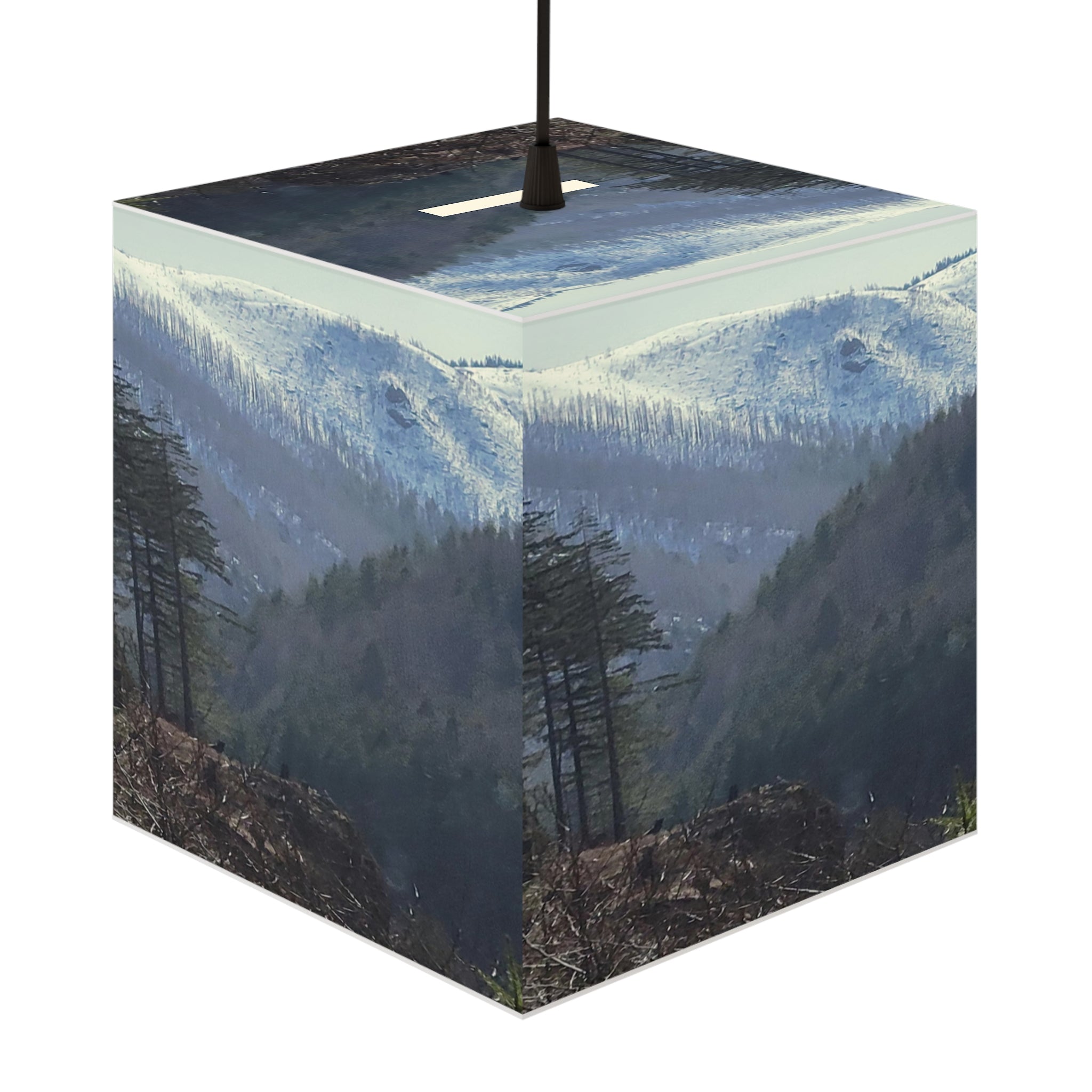 Winter Mountain Landscape Evergreen Trees Snowy Valley product type