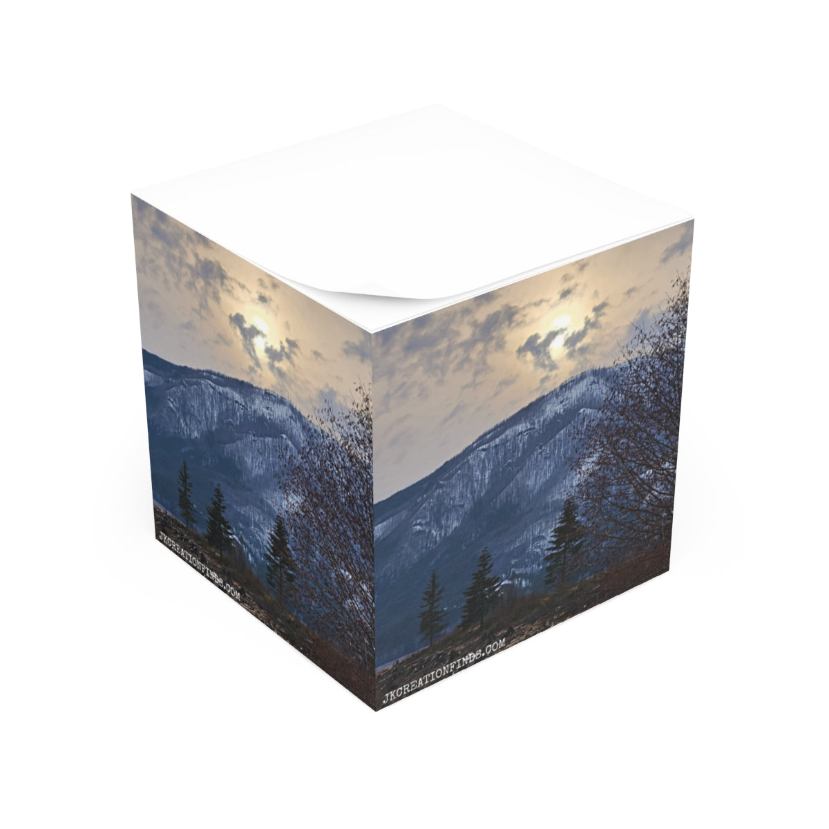 Scenic Mountain Landscape View Custom Sticky Notes