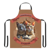 Friendship is Forever Cats Apron Gift for Pet Lovers