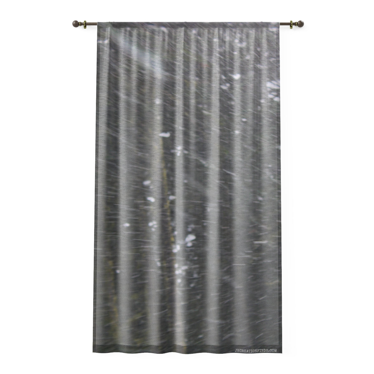 Snowfall Window Curtain, Winter Scene, Abstract Landscape, Nature Photography, Home Decor, Cozy Living, Stylish Drapes, Unique Gift