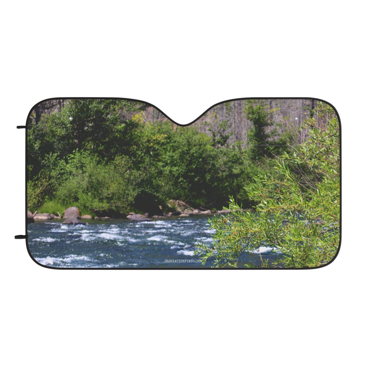 Scenic River and Forest Sun Shade for Windshield