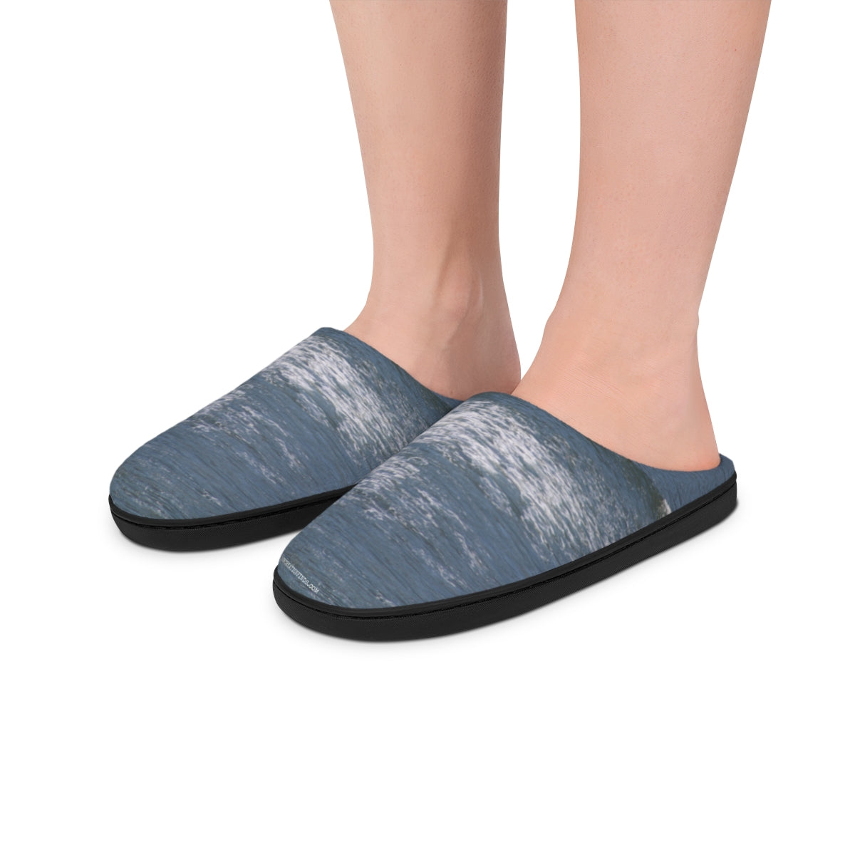 Ocean Wave Design Cozy Indoor Slippers Product