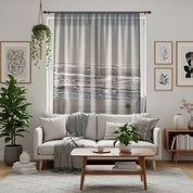 Ocean Wave Window Curtain, Beach Scenery Curtains, Coastal Home Decor, Seascape Window Treatment, Sunlight Waves, Relaxing View Curtain