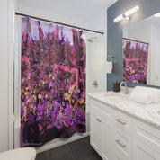 Vibrant Floral Garden Print Shower Curtain Product