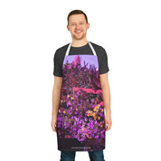 Vibrant Floral Garden Print Apron for Cooking and Baking