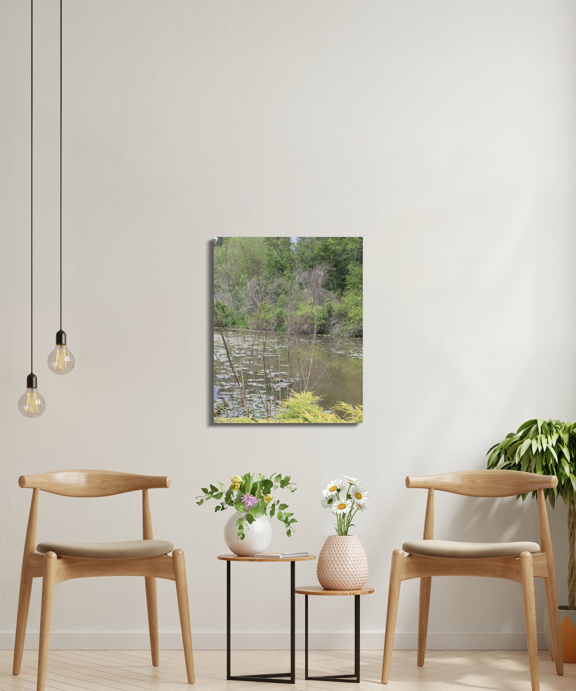 Serene nature landscape wall art for living room product type
