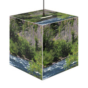 River Rapids Forest Mountain Scenery Cube product type