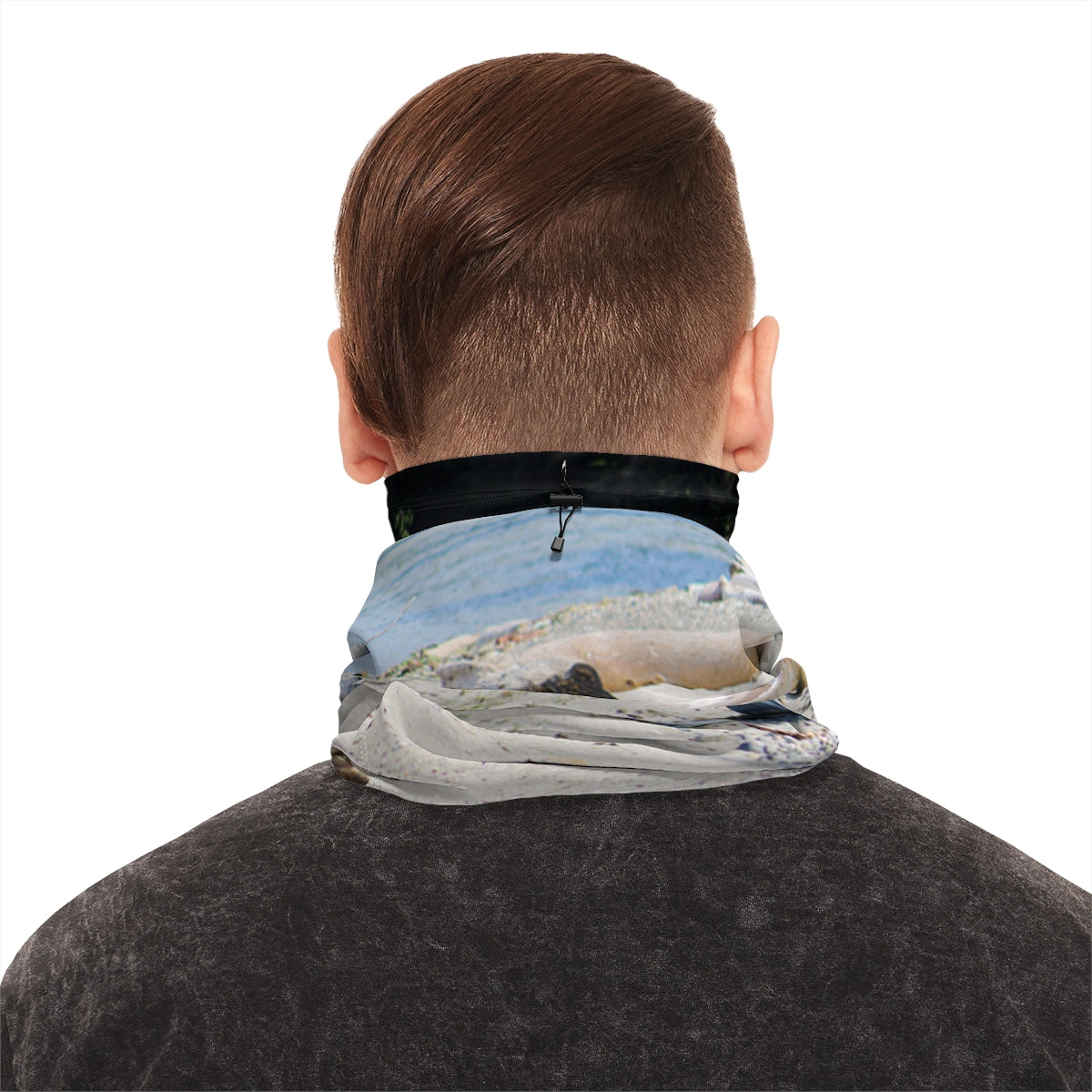 Riverbank Scenery Print Neck Gaiter