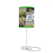 Scenic Waterfall Lampshade with Green Accents