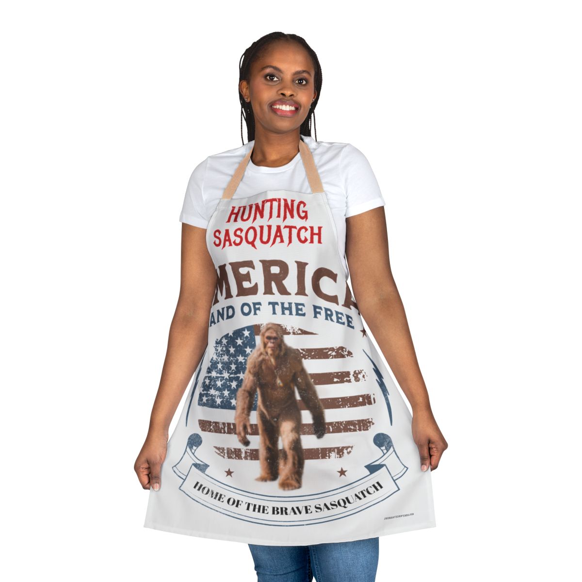 Hunting Sasquatch America Land of the Free Apron product