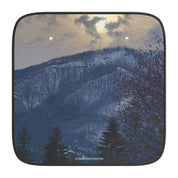 Majestic Snowy Mountain Scene Printed Car Sunshade