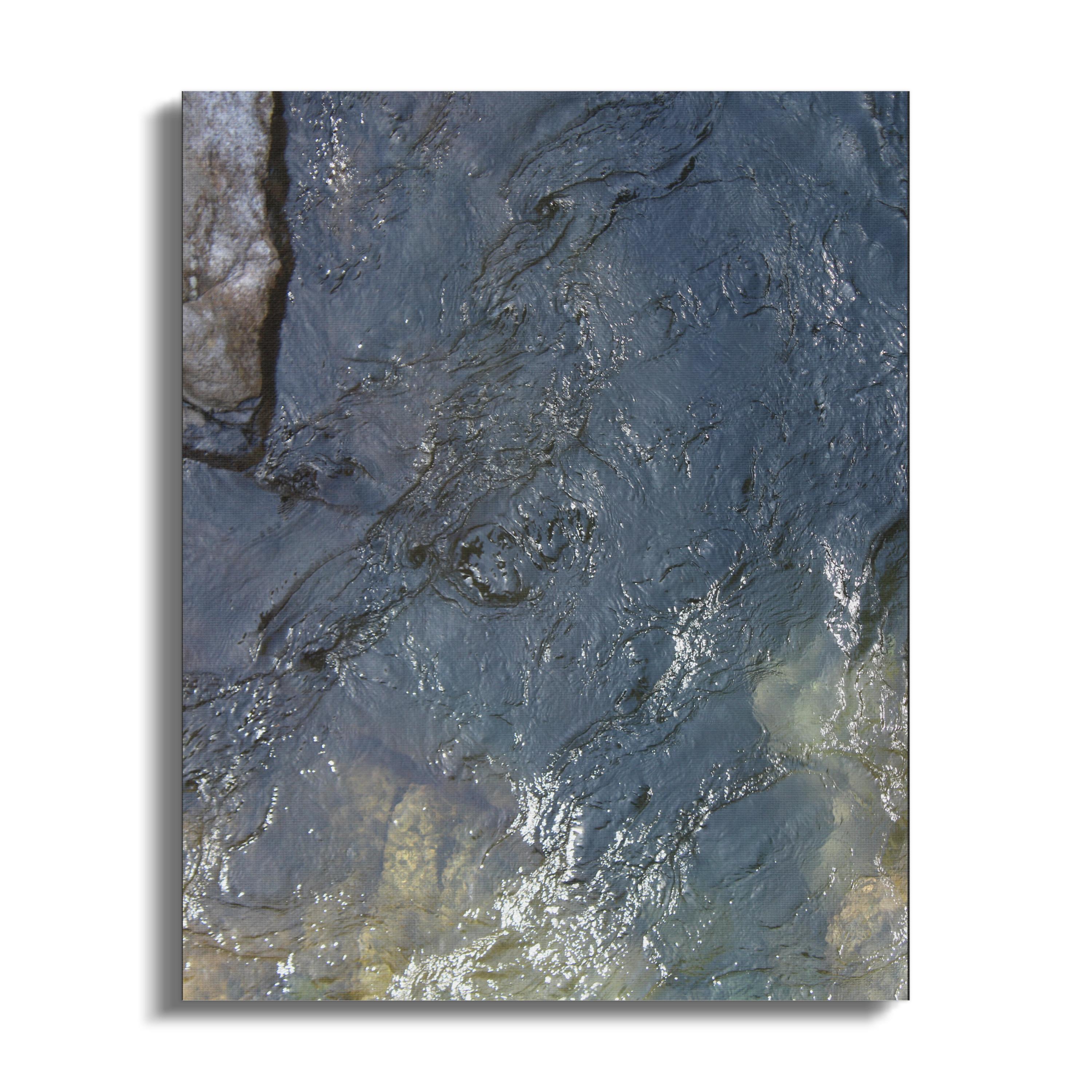 River Water Flow on Rocks Canvas Wall Art product