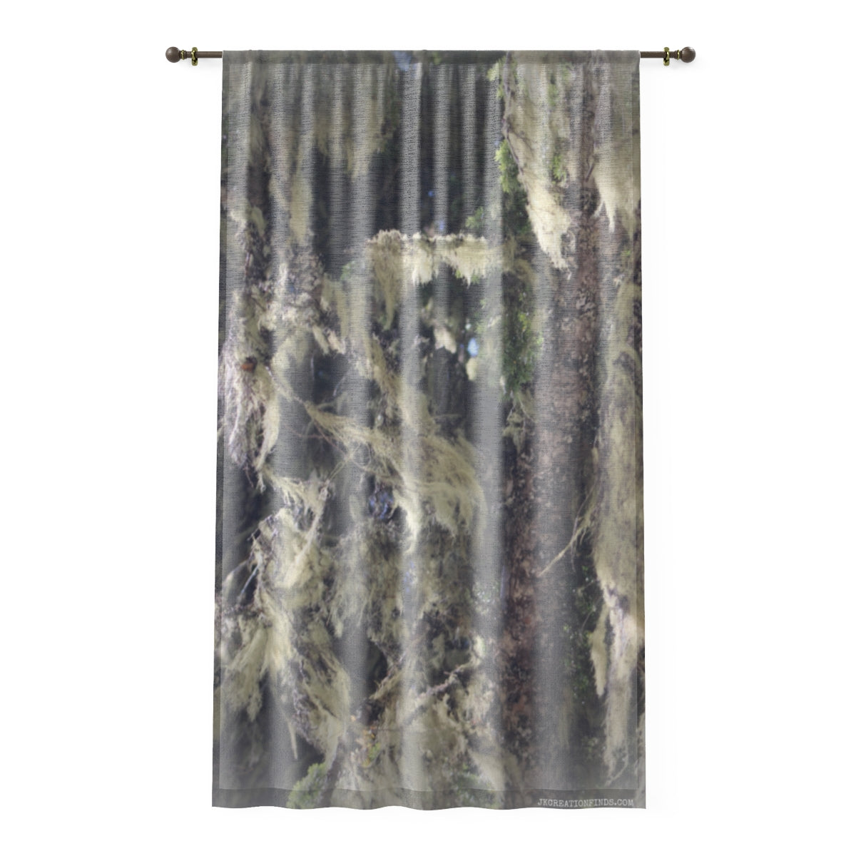 Enchanting Forest Moss Natural Design Curtain
