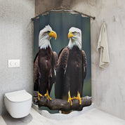 Majestic Bald Eagles Print Bathroom Shower Curtain
