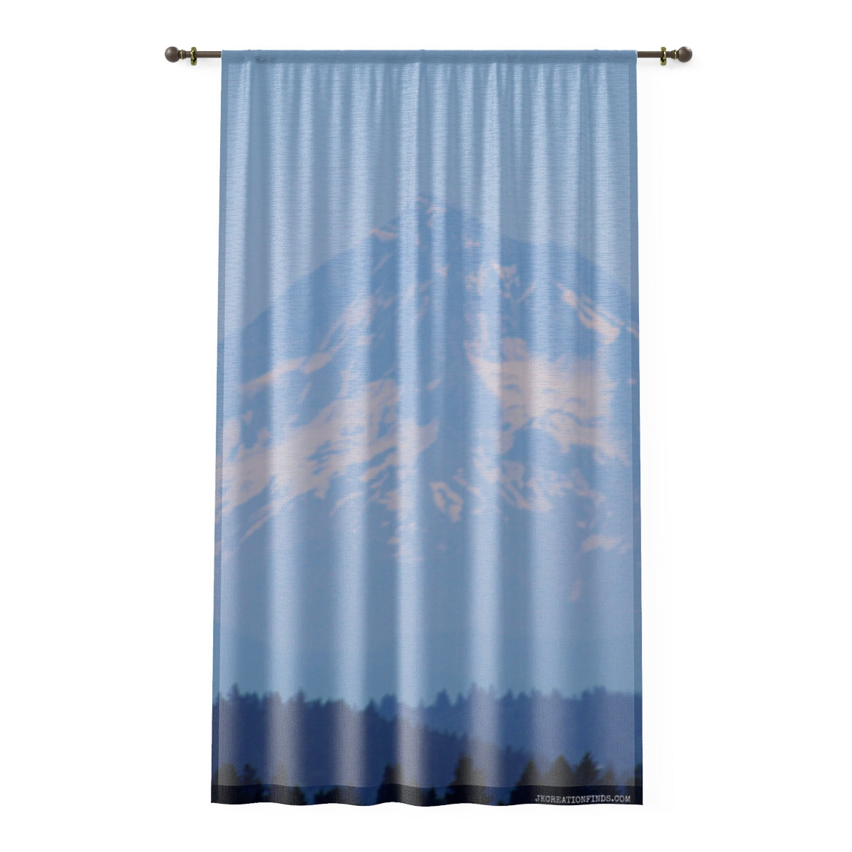 Majestic Mountain Design Privacy Window Curtain