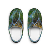 Green and Blue Nature-Inspired Slip-On Shoes