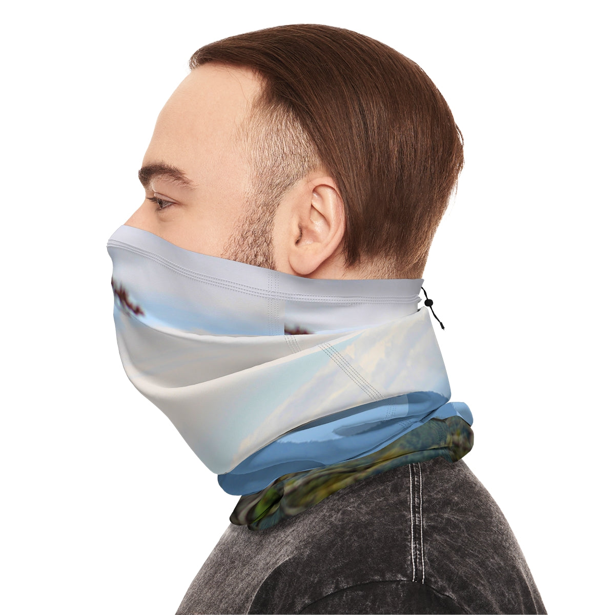 Versatile Outdoor Scarf with Adjustable Strap for Men