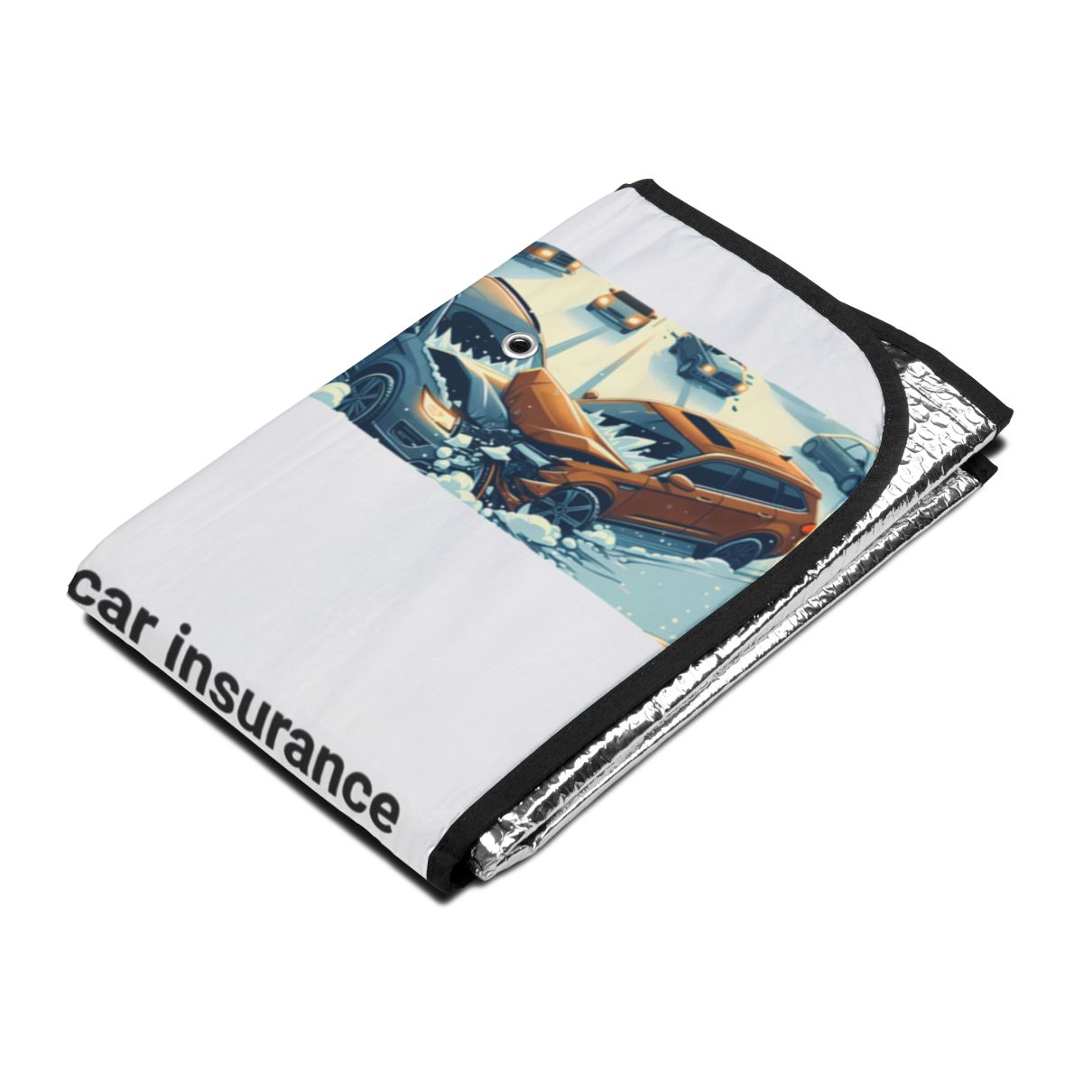 Car Insurance Themed Sunshade for Vehicle Accessory