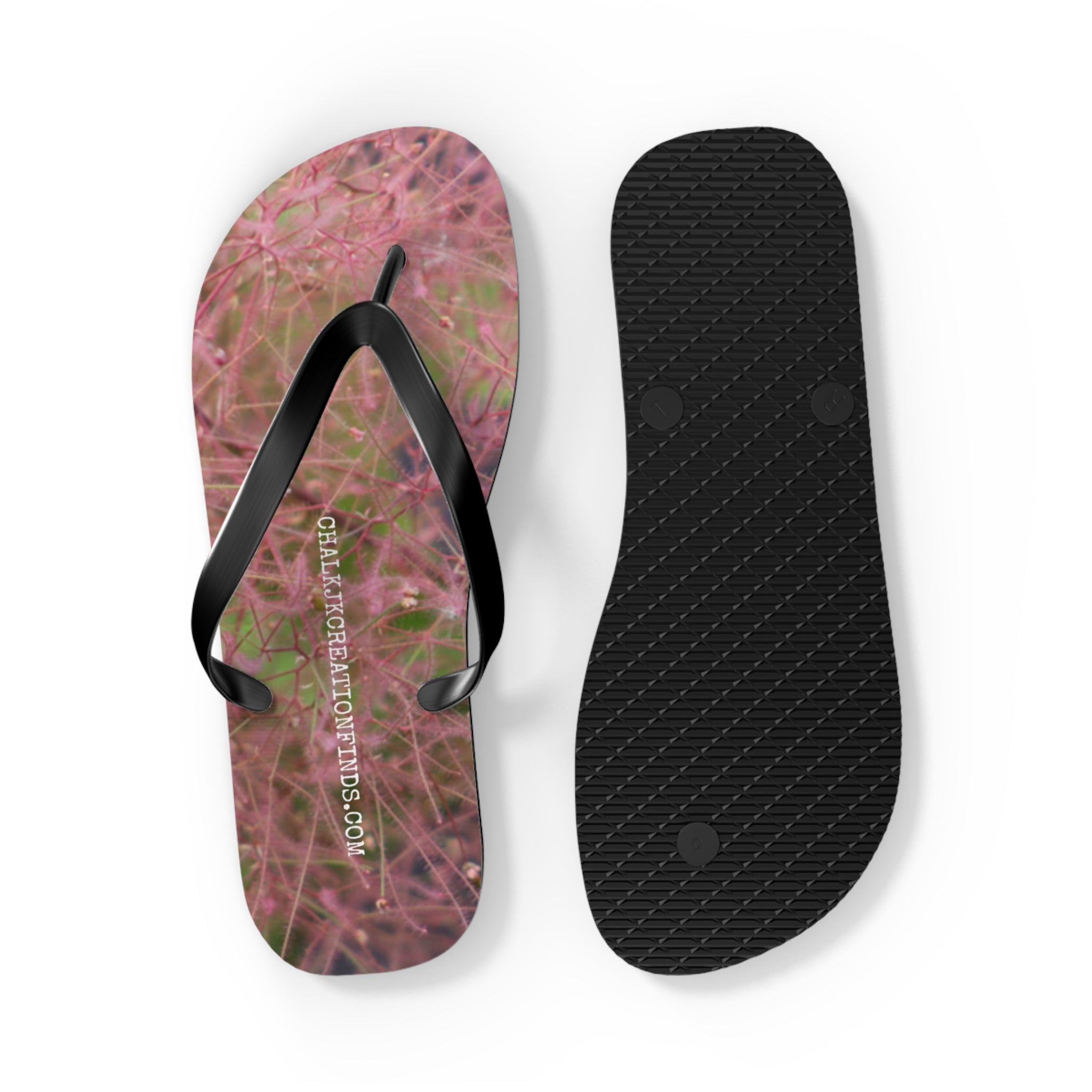 Stylish Pink Floral Design Casual Flip Flops product type