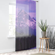 Purple Mountain Landscape Sheer Curtain Panel Product