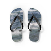 Ocean Wave Print Beach Flip Flops Footwear product type