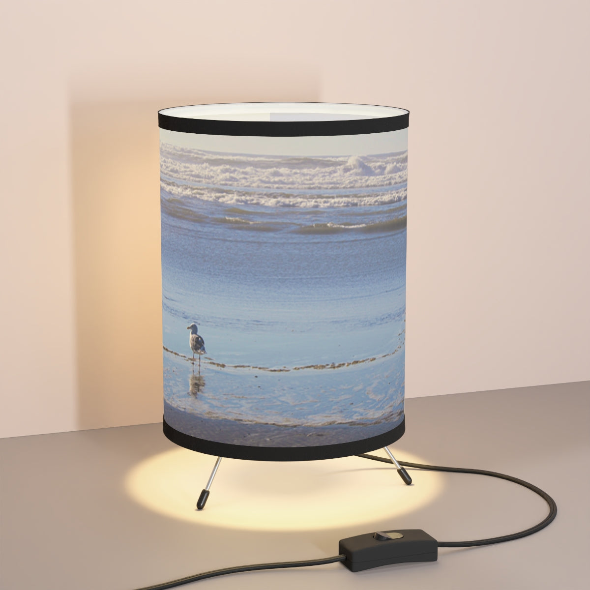 Seaside Beach Picture Printed Table Lamp