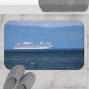 Large Cruise Ship on a Seascape Bath Mat Product