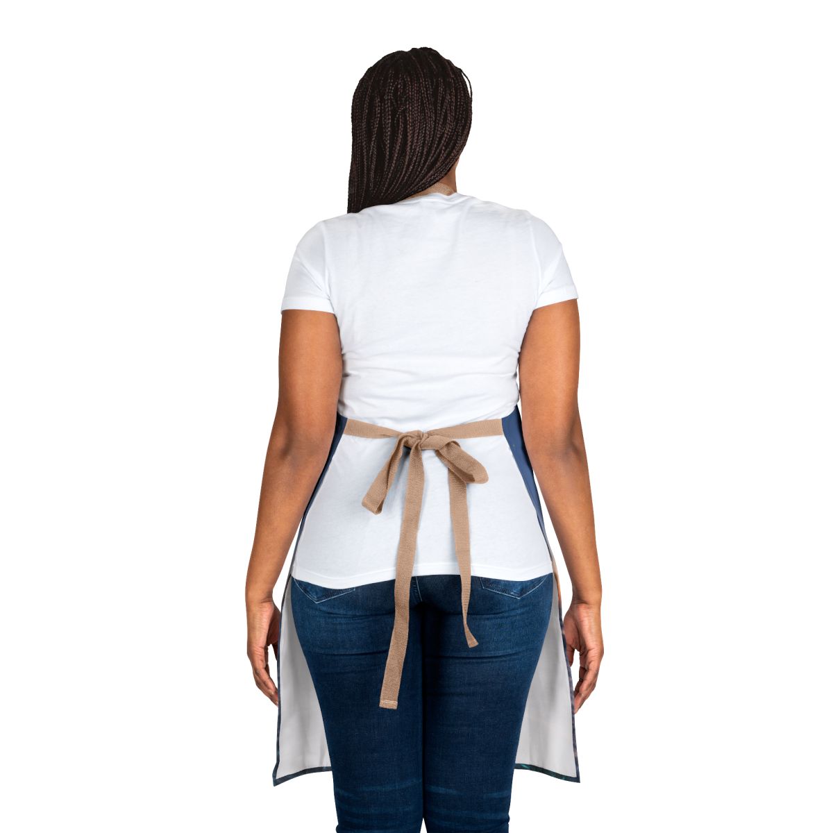 Stylish Back View of Woman's White T-Shirt Product